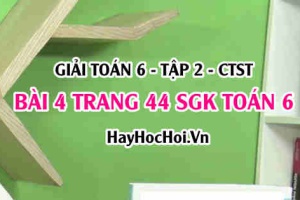 Giải bài 4 trang 44 Toán 6 Tập 2 SGK Chân trời sáng tạo